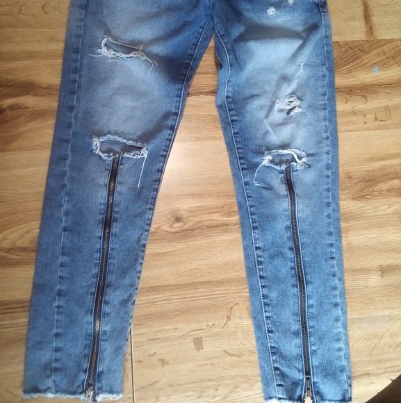 Zara Other - Zara man size 31 distressed faded zipper leg jeans